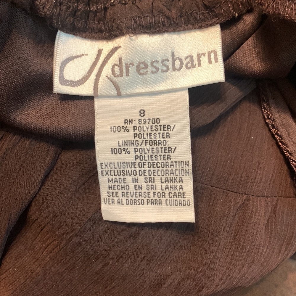 Dress Barn Women's Regular Polyester Mid-Calf Spaghetti Strapp Sleeve Dress 8 - Picture 7 of 9